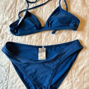 Blue Patagonia Cross-back Triangle Bikini